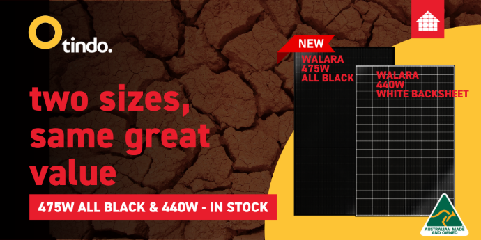 Tindo Walara 475W All Black — Australian Made (G4P)